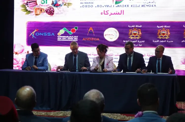قلعة مكونة.. توقيع اتفاقيتي شراكة بقيمة 148 مليون درهم لتعزيز التنمية الفلاحية والقروية بإقليم تنغير
