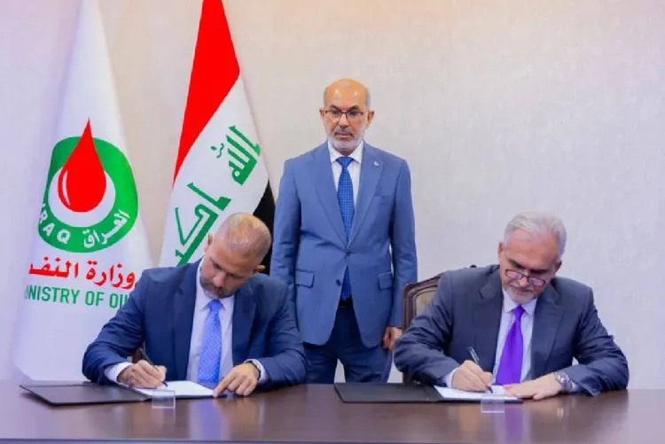 بغداد .. توقيع اتفاق عراقي أمريكي لإدارة حقلين للنفط