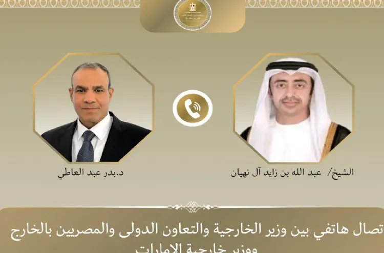 وزيرا خارجية مصر والإمارات يؤكدان أهمية العمل على تخطي التحديات بالمنطقة وانعكاساتها على أمن البحر الأحمر