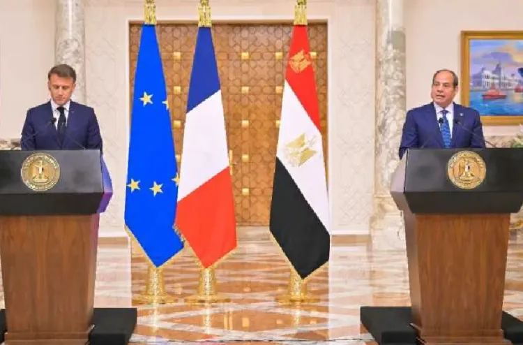 الرئيسان المصري والفرنسي يبحثان تطورات القضايا الإقليمية