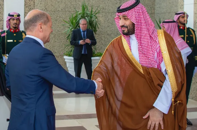 ولي العهد السعودي يبحث مع المستشار الألماني أوجه التعاون بين البلدين