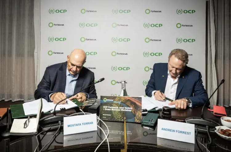 المكتب الشريف للفوسفاط - "Fortescue".. مشروع مشترك لتطوير الطاقة الخضراء بالمغرب