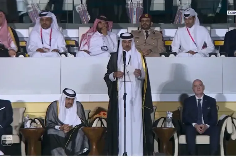 أمير قطر يعلن افتتاح بطولة كأس العالم قطر 2022