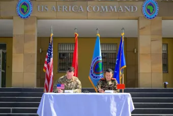 L’Inspecteur Général des FAR effectue une visite de travail au siège de l’US AFRICOM à Stuttgart
