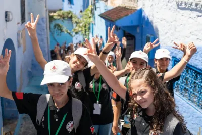 Les enfants maqdessis en visite à la ville de Chefchaouen
