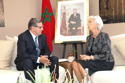 Assemblées annuelles BM/FMI: Entretiens entre M. Akhannouch et la présidente de la BCE