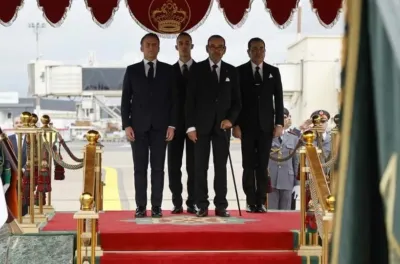 Arrivée au Maroc du Président français pour une visite d'Etat au Royaume à l'invitation de Sa Majesté le Roi