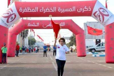 Tarfaya : Lancement de la 12ème étape de la course symbolique de relais de la Marche Verte