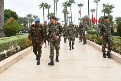 L’Inspecteur Général des FAR s'entretient avec le Commandant de la Force de la mission onusienne dans les Provinces Sud du Royaume