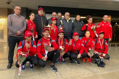 Cérémonie en l'honneur de la sélection marocaine juniors de pétanque, médaillée de bronze au Championnat du monde