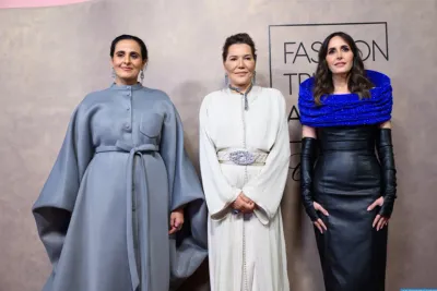 SAR la Princesse Lalla Hasnaa et S.E. Sheikha Al Mayassa Bint Hamad Al Thani président à Marrakech le dîner de gala de la "Fashion Trust Arabia"