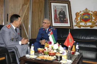 Le Général de Corps d'Armée, Inspecteur Général des FAR et Commandant la Zone Sud reçoit le Chef d’Etat-Major des Forces Armées Émiraties