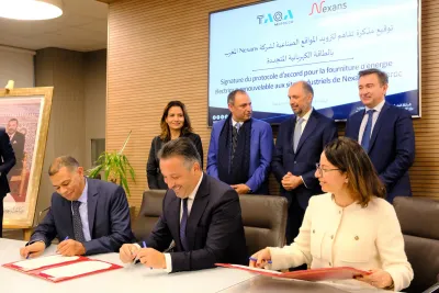 Nexans et TAQA Morocco signent un mémorandum d'entente pour la fourniture d'énergie électrique renouvelable des sites industriels de Nexans au Maroc