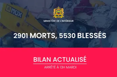 Séisme d'Al Haouz: le bilan atteint 2.901 morts et 5.530 blessés