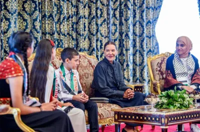 SAR la Princesse Lalla Hasnaa reçoit les enfants maqdessis participant à la 14ème édition des colonies de vacances de l'Agence Bayt Mal Al-Qods