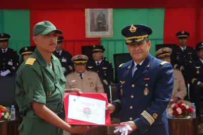 Cérémonie de clôture du service militaire du 38ème contingent des appelés à la BEFRA de Marrakech
