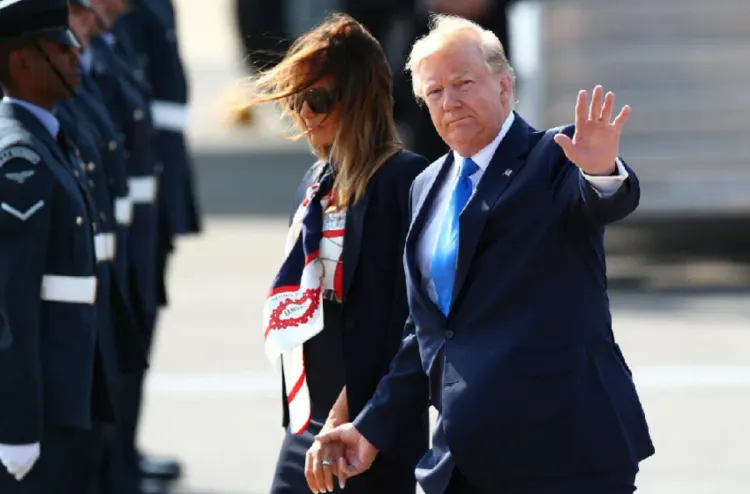 Arrivée à Londres du président américain pour une visite d’État sans précédent au Royaume-Uni