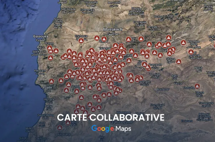 Carte collaborative pour localiser les villages touchés par le séisme au Maroc