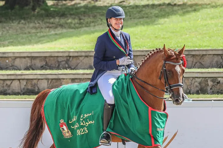Semaine du cheval 2023: La cavalière Jenny Guerraoui remporte le championnat du Maroc de dressage catégorie A