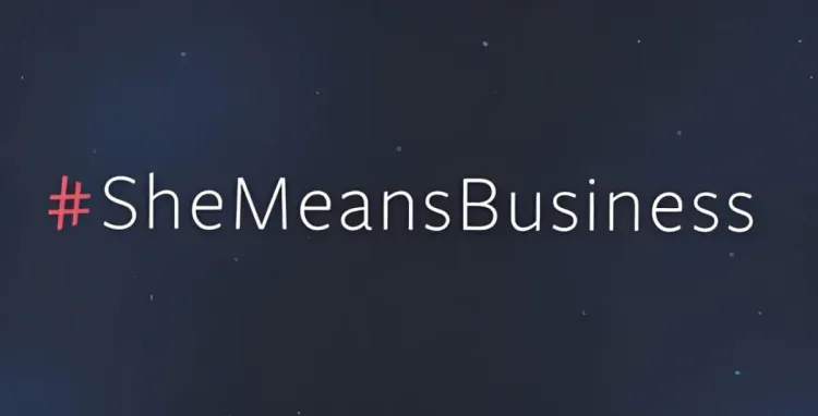 She means business é