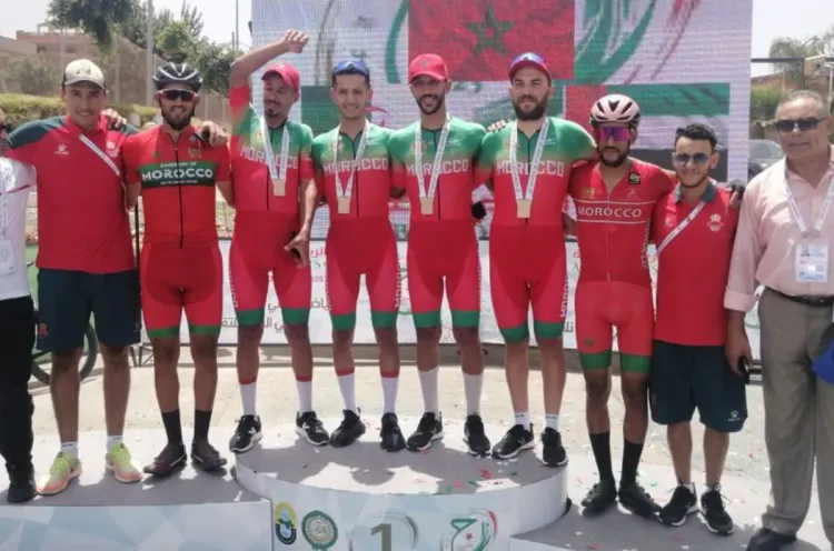 Jeux sportifs arabes cyclisme: La sélection marocaine remporte le métal précieux du contre-la-montre par équipes