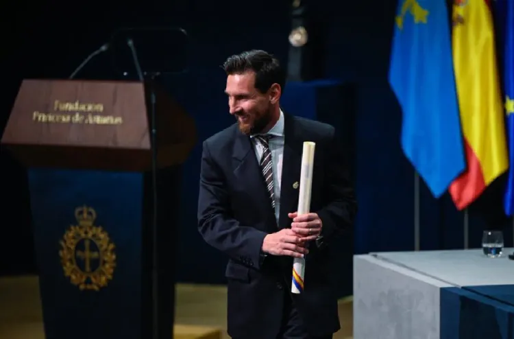 Espagne : Leo Messi reçoit le Prix Princesse des Asturies des Sports 2026